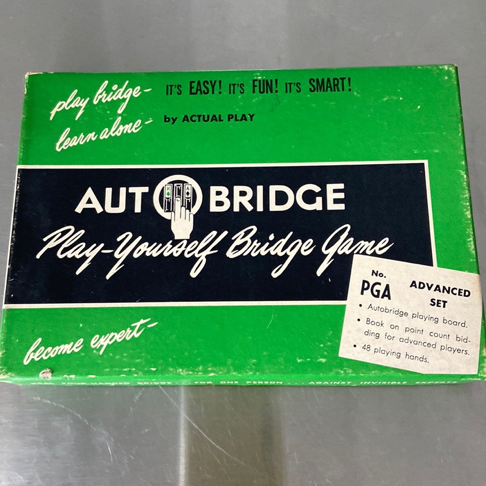 Vintage Auto Bridge Game Play Yourself Bridge Game